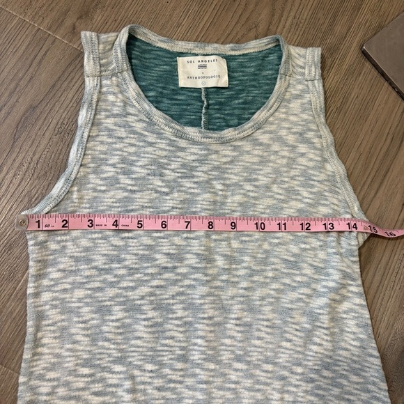 Anthropologie Sol Angeles Sz S Textured Sleeveless Dress Aqua Green Boho Coastal - Picture 7 of 9